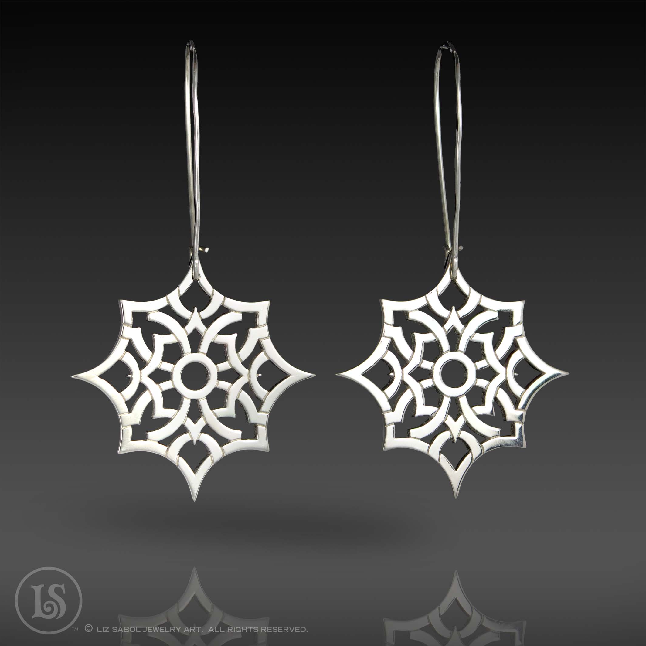 Dreamweaver Lattice Earrings, 925 Sterling Silver